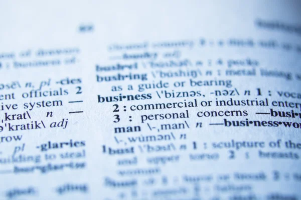 Definición de negocio en el diccionario s —  Fotos de Stock