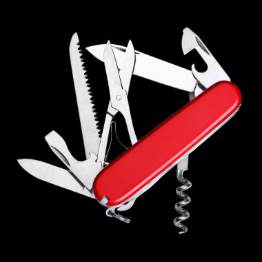 Swiss army knife isolated clipart