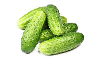 Green cucumbers isolated clipart