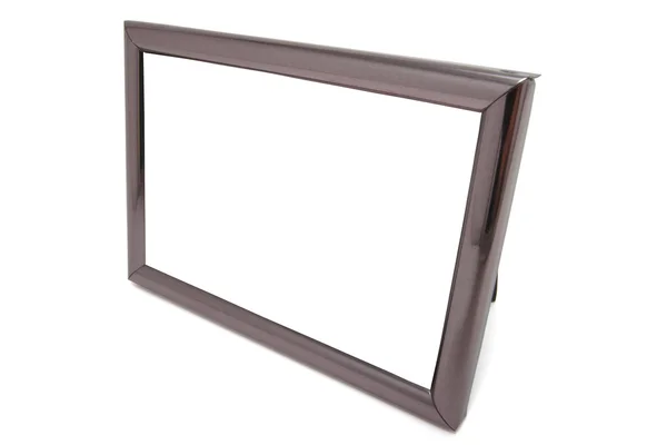 Empty metal picture frame isolated — Stock Photo, Image