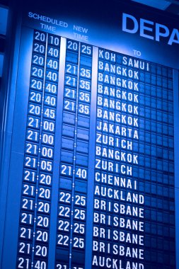Asya Havalimanı ayrılış zamanlama yönetim kurulu