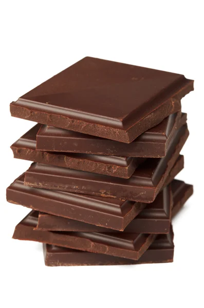 ダークチョコレートのスタック分離 — ストック写真