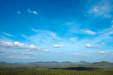 Sky above small mountains clipart