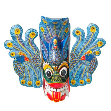 Traditional Sri Lankan mask isolated clipart