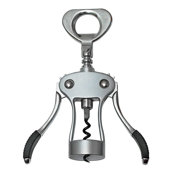 Metal corkscrew isolated — Stock Photo, Image
