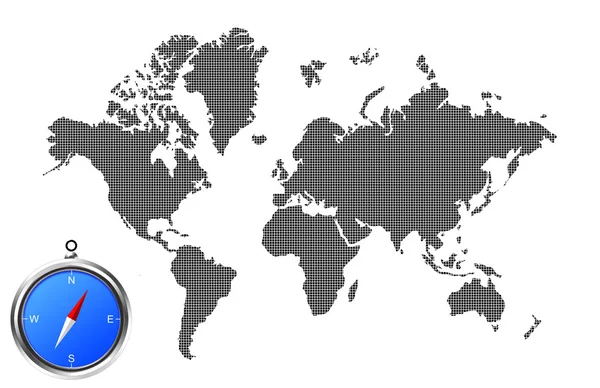 Världen kartbild — Stockfoto