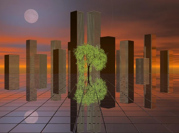 Місто майбутнього — стокове фото