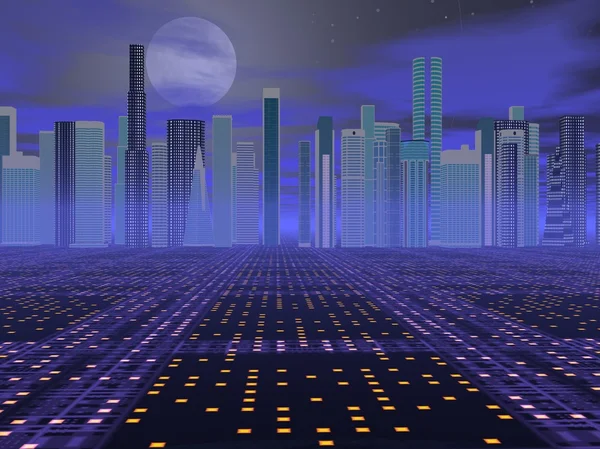 Stad van de toekomst — Stockfoto