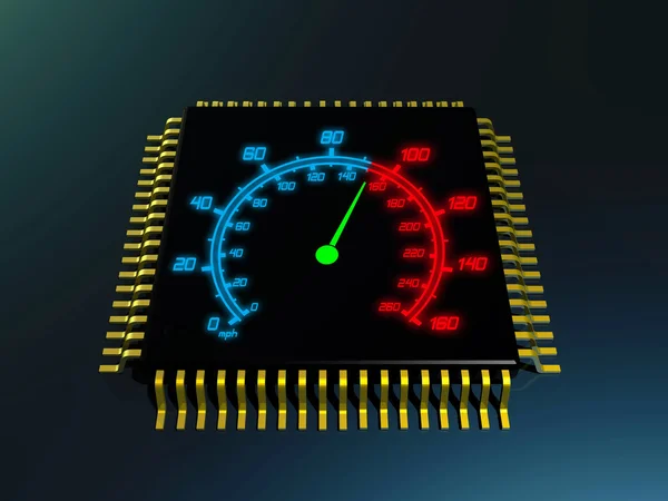Скорость процессора — стоковое фото