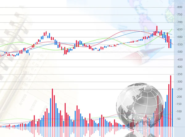 Graf och globe — Stockfoto