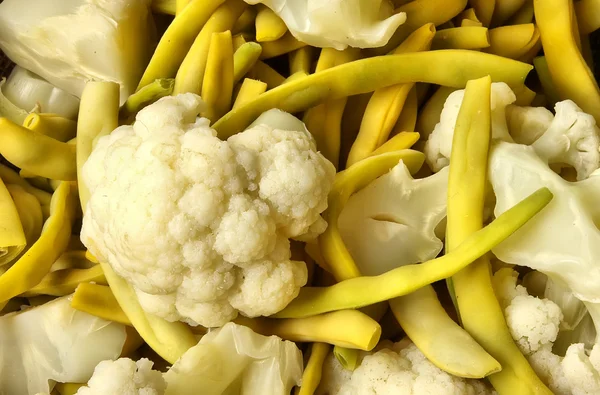 Cauliflower and string bean — Stock Photo, Image