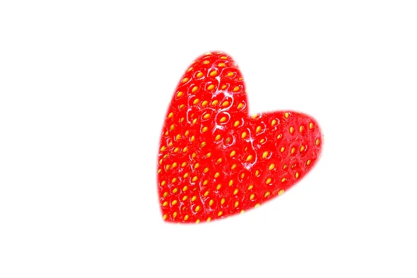 Φράουλα καρδιά — Φωτογραφία Αρχείου