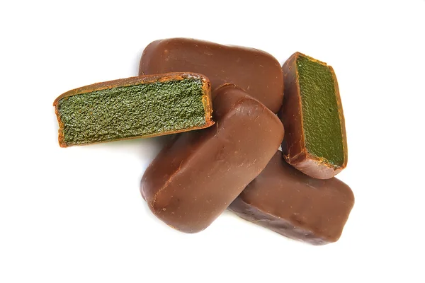 Dolci al cioccolato con gelatina — Foto Stock