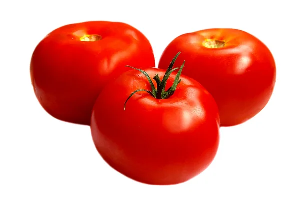 Trzy pomidory — Zdjęcie stockowe