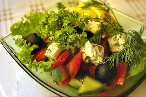 The Greek salad — Stock Photo, Image