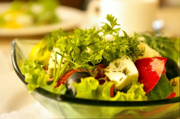 Der griechische Salat — Stockfoto