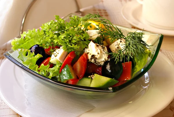 De Griekse salade — Stockfoto