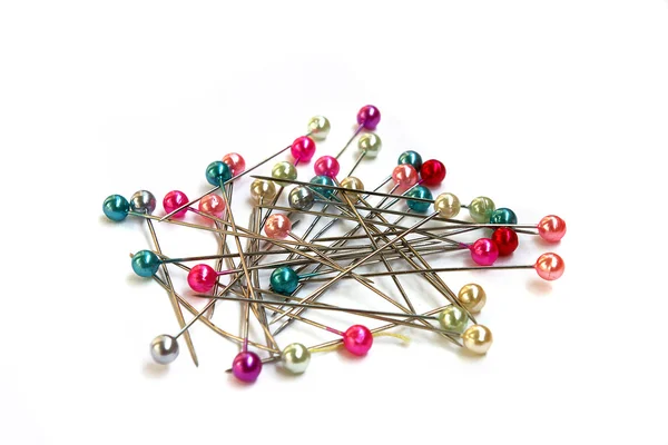 Flerfärgad sömnad pins — Stockfoto
