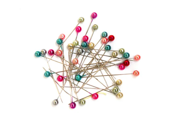 Multi gekleurde naaien pinnen — Stockfoto