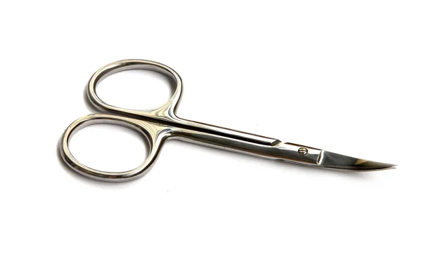 Manicure scissors on a white — Stock Photo, Image