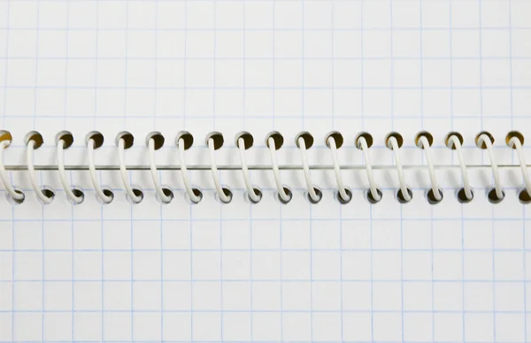 Aufgeschlagenes Notizbuch, isoliert auf weißem Rücken — Stockfoto