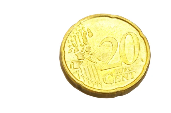 Κέρμα των 20 λεπτών ευρώ — Φωτογραφία Αρχείου