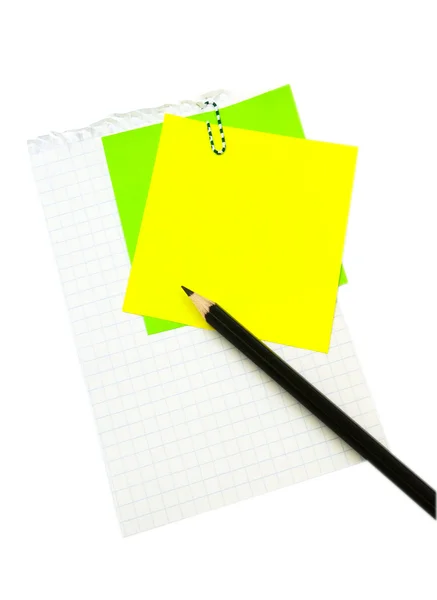 Pencil on the sheet of paper — Stock Photo, Image