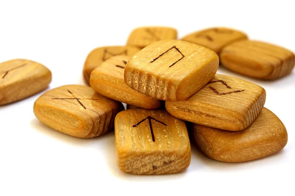 stock image Wooden runes