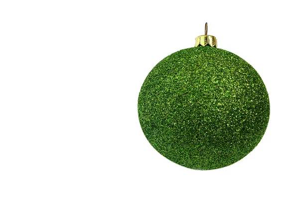Зеленая рождественская сфера — стоковое фото