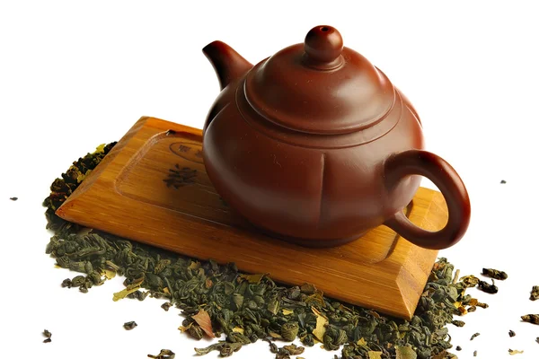 Teko tanah liat untuk teh Cina. — Stok Foto