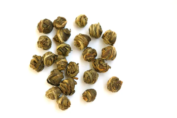 De bladeren van groene thee — Stockfoto