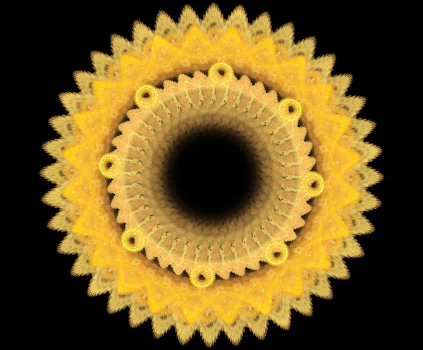Patrón fractal amarillo — Foto de Stock