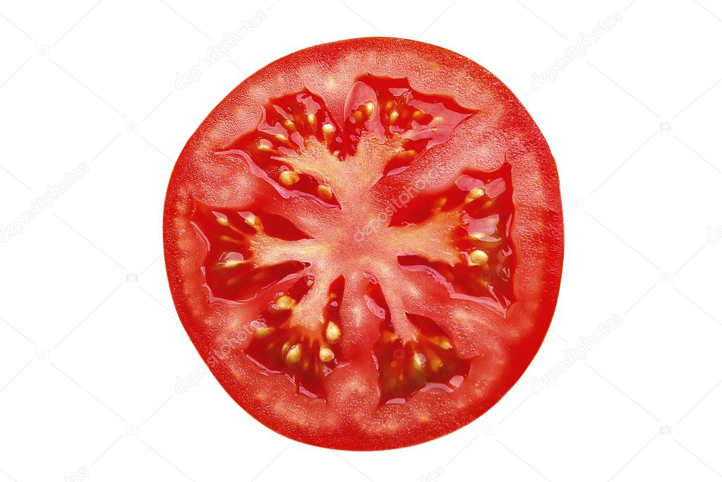 Half of fresh tomato