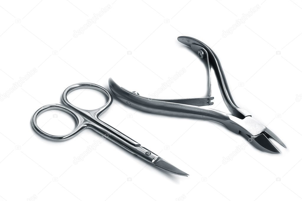 Nippers and scissors for manicure