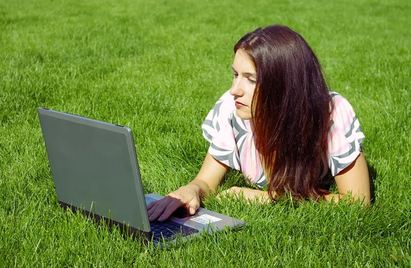 stock image Women with laptop