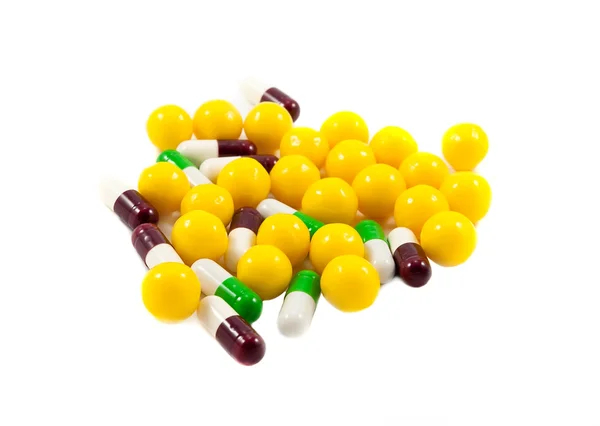 Vícebarevné medicína tabletky — Stock fotografie