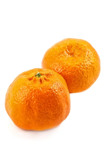 Twee rijpe Spanje mandarijnen — Stockfoto