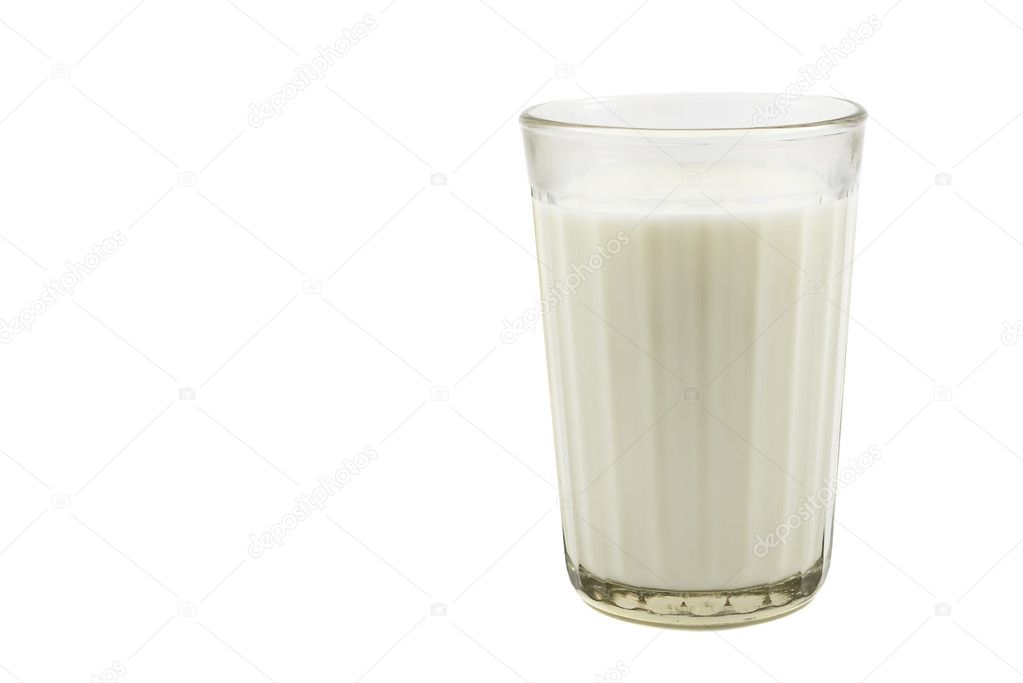 Bottle and glass with fresh milk