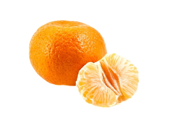 Mandarin bölümü ile — Stok fotoğraf