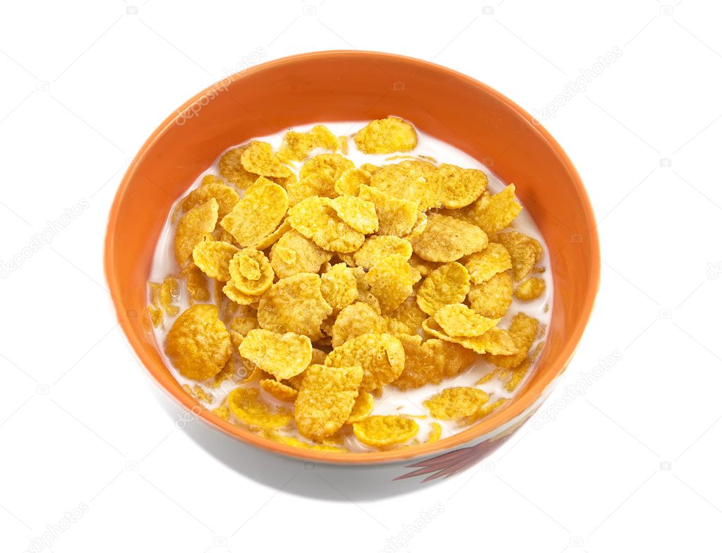 Bowl with corn flakes