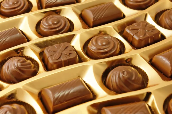 Chocolate sweets in an box