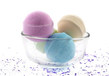 Bath bombs in glass ware clipart