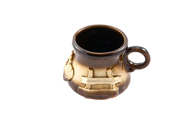 Klei cup voor koffie — Stockfoto