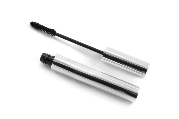 Silver tube with black mascara — Stock Photo, Image