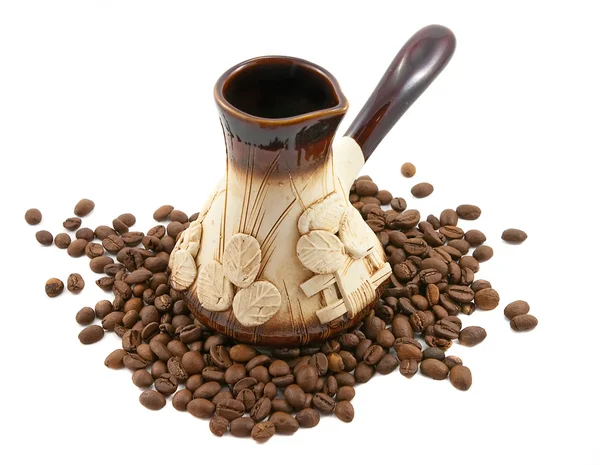 Clay coffepot — Stock Photo, Image