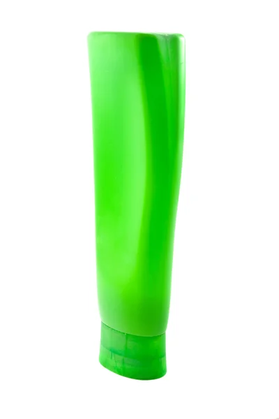 Bottiglia di plastica verde — Foto Stock