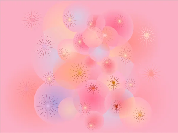Fantasy bubbles pink background — Stock Vector