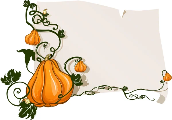Pumpkins and paper — Stockový vektor
