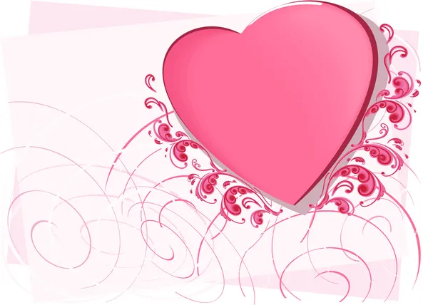 Розовое сердце — стоковый вектор