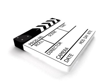 Clapperboard white used for the director clipart